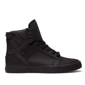 Supra SKYTOP Høye Sneakers Dame Svart/Svart | NO-91174